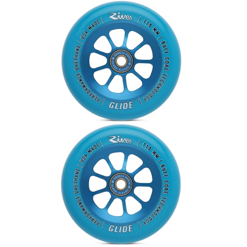 River 110mm Scooter Wheels Sapphire Glides Set Of 2