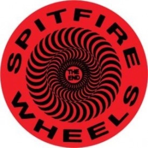 Spitfire Skateboard Sticker Classic Swirl Black Red x 1