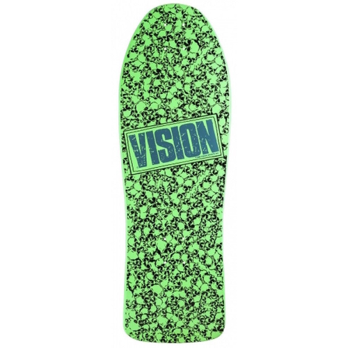 Vision Punk Skull Skateboard Deck Green